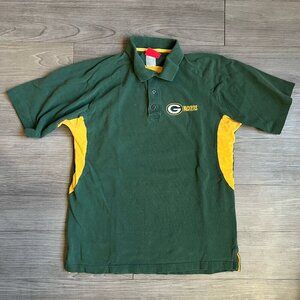 Y2K NFL Green Bay Packers Cotton Polo Shirt Embroidered Football Size M
